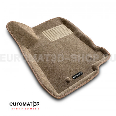 Текстильные 3D коврики Euromat3D Business в салон для Lexus NX (2014-2021) № EMC3D-003211T Бежевые