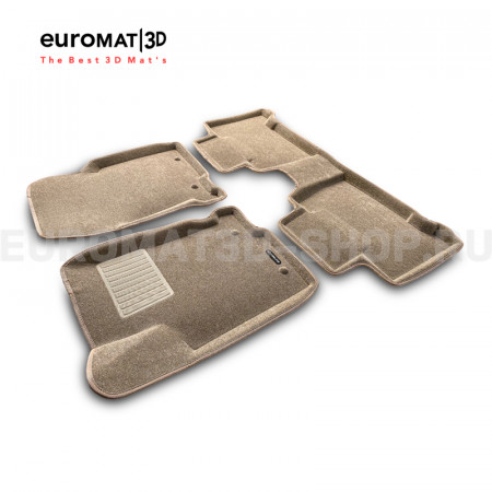 Текстильные 3D коврики Euromat3D Business в салон для Lexus NX (2014-2021) № EMC3D-003211T Бежевые