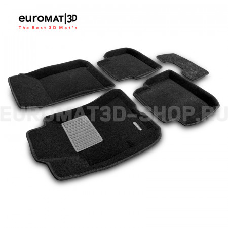Текстильные 3D коврики Euromat3D Business в салон для Subaru Outback (2002-2009) № EMC3D-004707