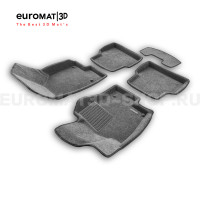 Текстильные 3D коврики Euromat3D Business в салон для Volkswagen Jetta (2010-2018) № EMC3D-005414G Серые
