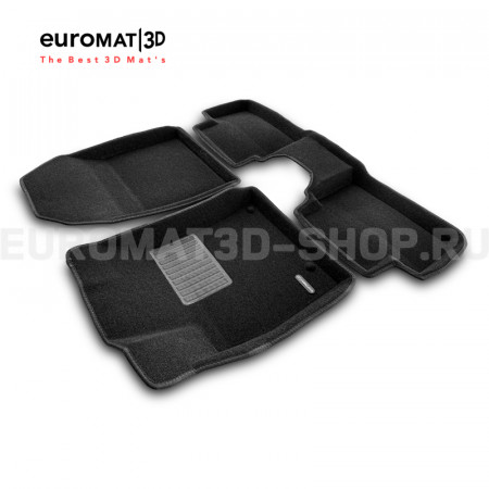 Текстильные 3D коврики Euromat3D Business в салон для Hyundai I30 (2019-) № EMC3D-002902