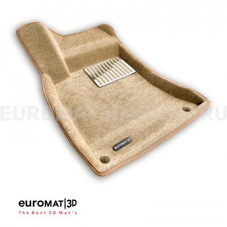 Текстильные 3D коврики Euromat3D Lux в салон для Mercedes B-Class (W247) (2018-) № EM3D-003510T Бежевые