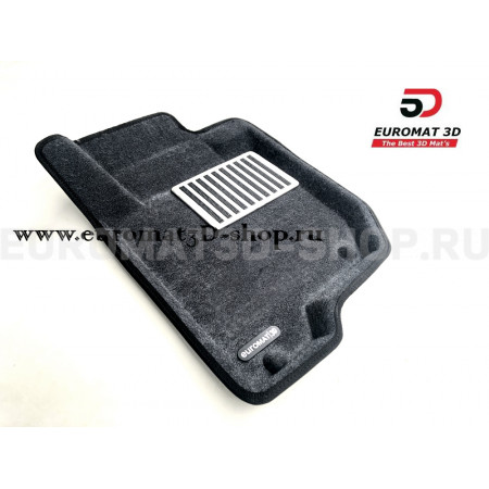 Текстильные 3D коврики Euromat3D Lux в салон для Mitsubishi Pajero Sport (2016-2019) № EM3D-003614G Серые