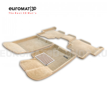 Текстильные 3D коврики Euromat3D Lux в салон для Kia Mohave (2021-) № EM3D-002906T Бежевые Текстильные 3D коврики Euromat3D Lux в салон для Kia Mohave (2021-) № EM3D-002906T Бежевые